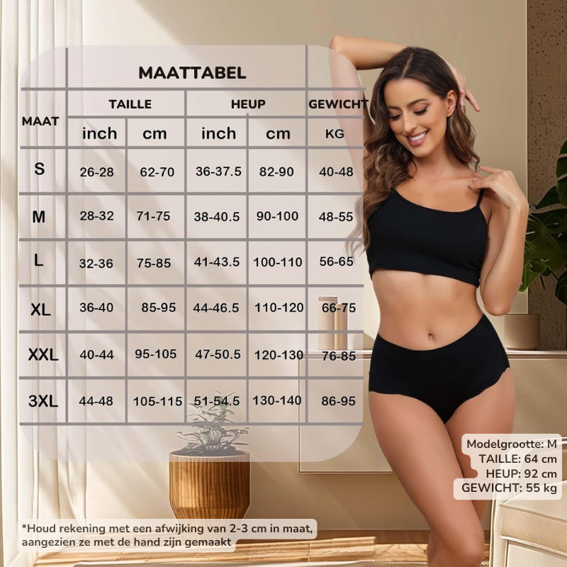 ComfyCurve™ – 4-pack Naadloos Damesondergoed, Hoge Taille, Comfortabel en Vormgevend
