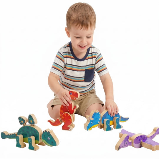 DinoBuild – Houten Dinosaurus Bouwset
