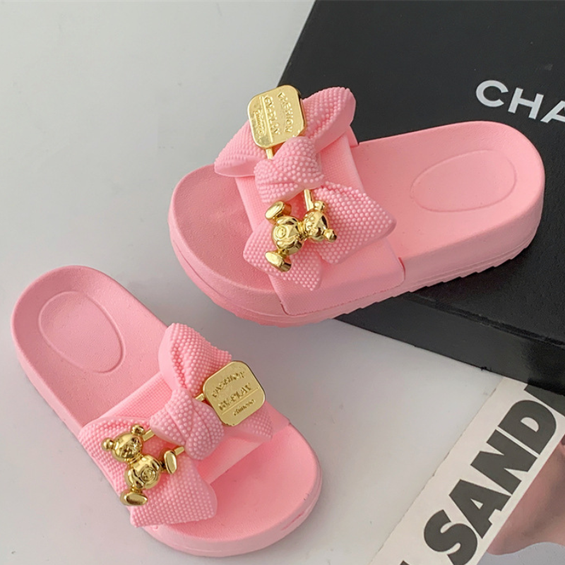 BowBear – Cartoon Strik en Beer Kinderslippers