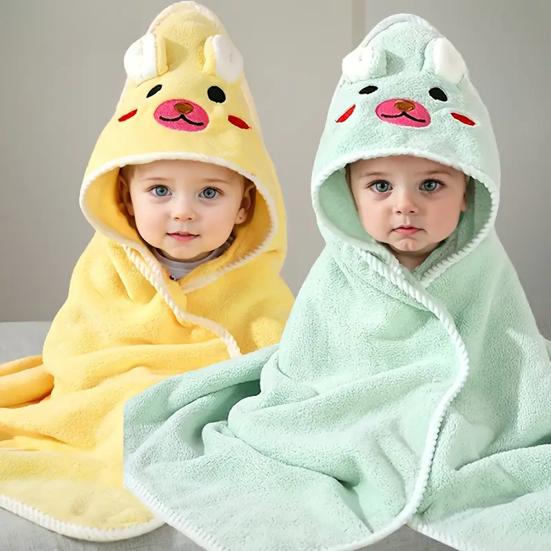 CuddleCape™ – 2-Pack Baby Badcape met Dierprint