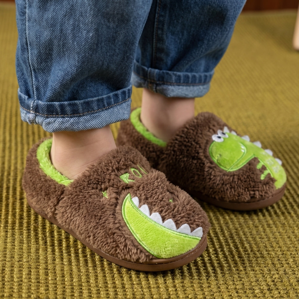 DinoHops – Pluche Kinderpantoffels met Vrolijke Dinofiguren