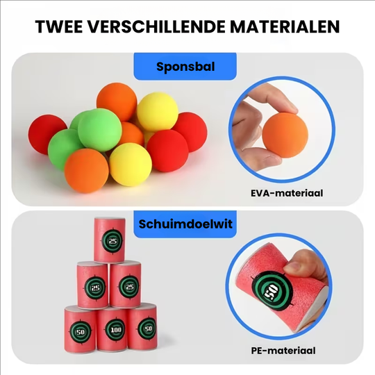 ArrowFun™ – 12-delige Interactieve Boogschietset met Targets & Gekleurde Ballen