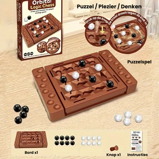 OrbitChess™ – Strategisch 2-Speler Bordspel – Logica & Denkvaardigheden