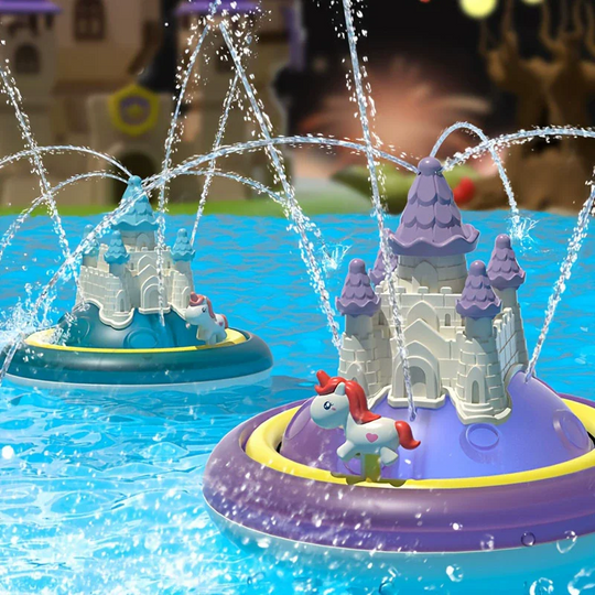 SplashMuse drijvend unicorn kasteel badspeelgoed - Milo & Moon