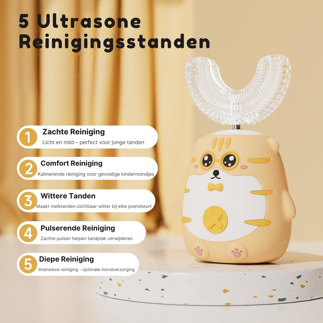 MiloBrush Tiger Edition™ - 360° Kindertandenborstel Set