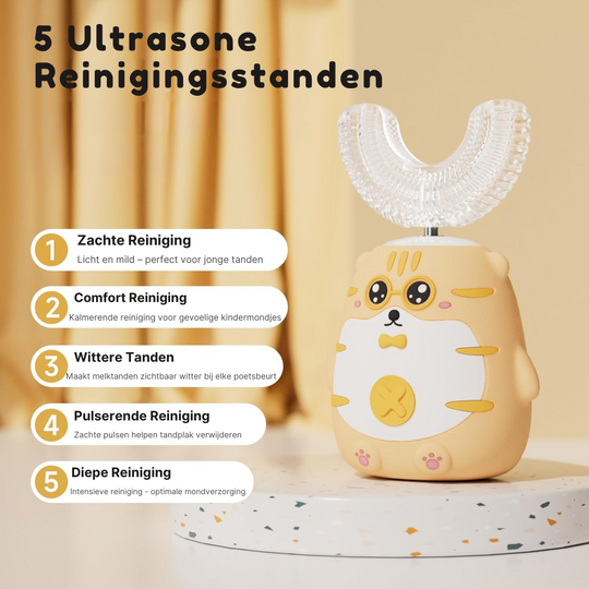 MiloBrush Tiger Edition™ - 360° Kindertandenborstel Set