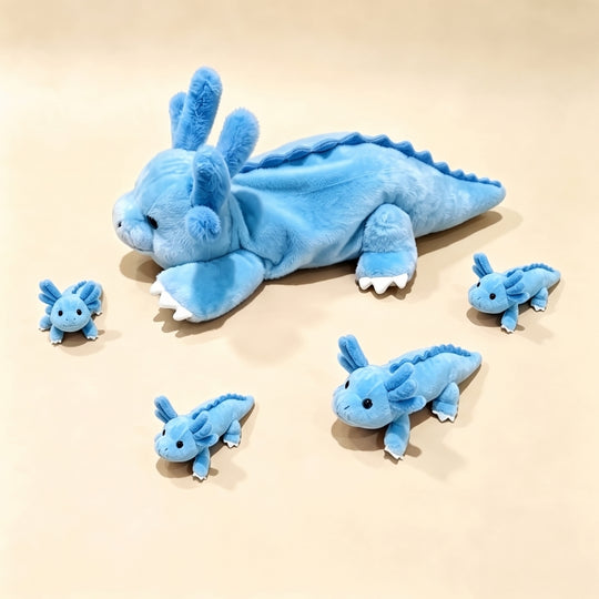 AquaFamily – Axolotl Knuffel met Kleintje