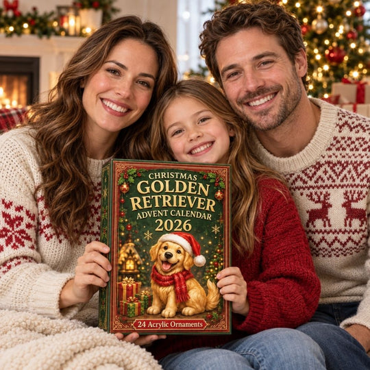 <font dir="auto" style="vertical-align: inherit;"><font dir="auto" style="vertical-align: inherit;">Calendrier de l'Avent de Noël transfrontalier 2026 Calendrier de l'Avent Chien Golden Retriever Américain Boîte Mystère</font></font>