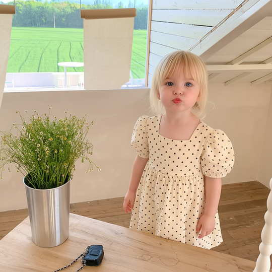 BowBloom kinderjurk met dubbele strikken - Milo & Moon