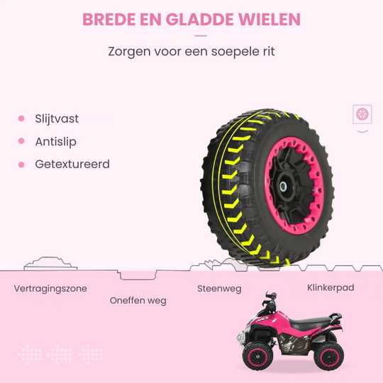 PinkTrail™ 6V Elektrische Kinder Quad – Roze Ride-On ATV voor Peuters (18-36 maanden)