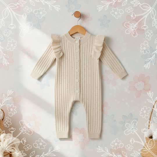 CherubKnit gebreid babypakje met engelenvleugels - Milo & Moon