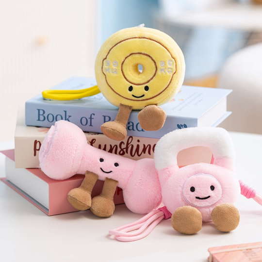 GymCuddle – Fitness Knuffel Sleutelhanger met Speels Design