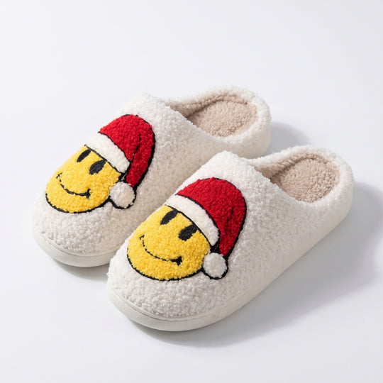 FeestStep – Pluizige Pantoffels met Kerstmotieven