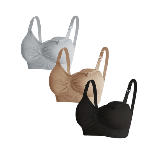 MomEase™ – 3 stuks Naadloze Voedingsbeha Set met Comfort