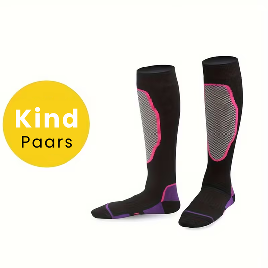 GeoSport™ – Kindersokken – Warme Ski & Outdoor Crew Socks (7–12 Jaar)