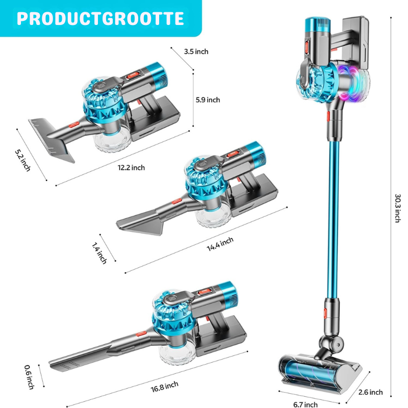TinyHelper™ – Realistische Speelgoedstofzuiger – 4-in-1 Licht & Geluid