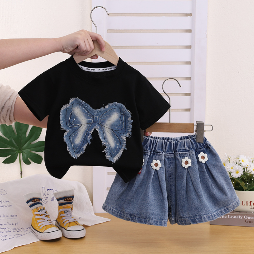 DenimBloom – 2-delige Kledingset voor Meisjes