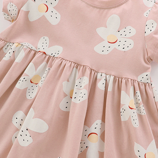 Emilia – Roze Bloemen Jurk