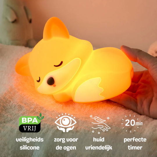 FoxGlow™ – Schattig Squishy Vos LED Nachtlampje – USB Oplaadbaar