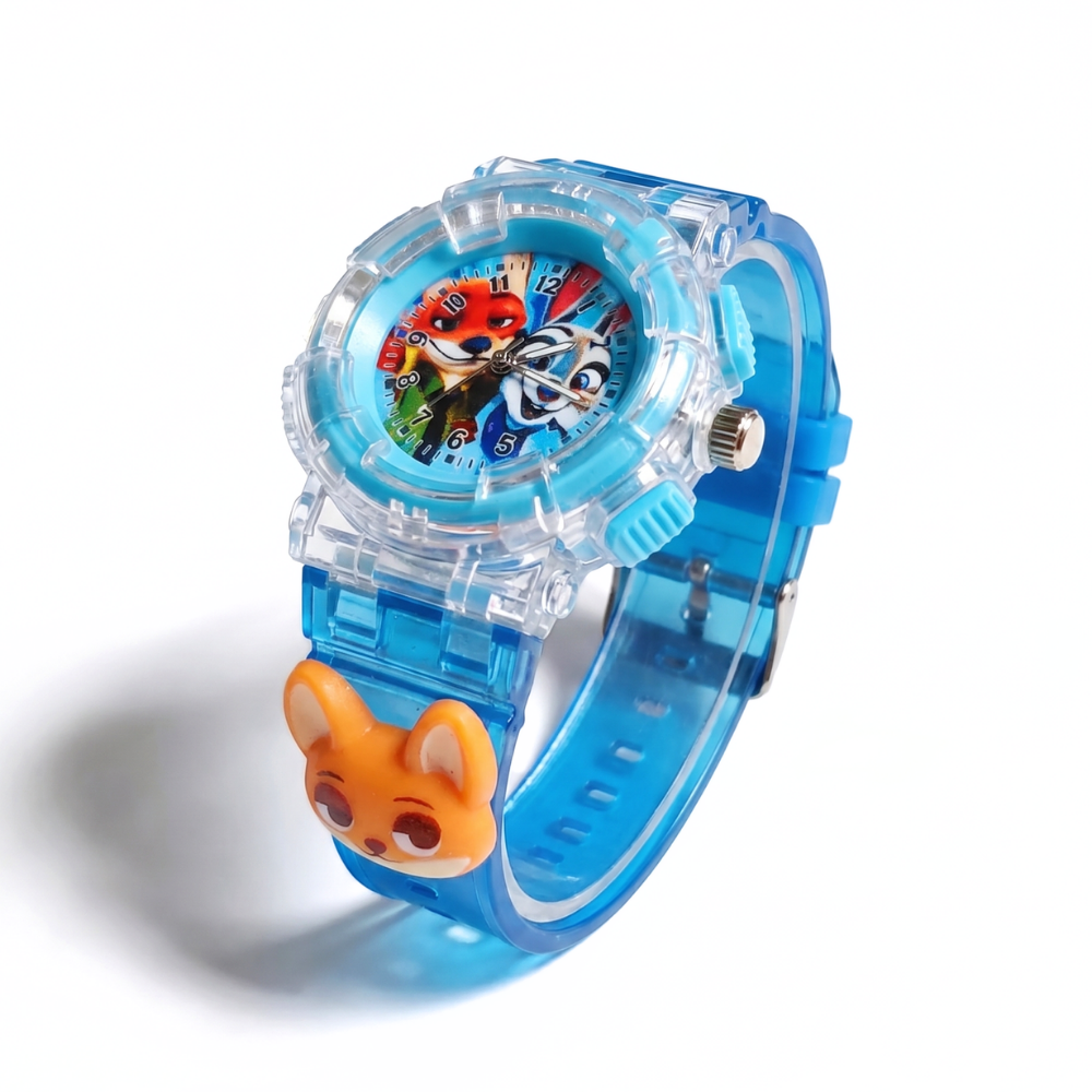 ZooFlash – LED Horloge met Vos & Konijn
