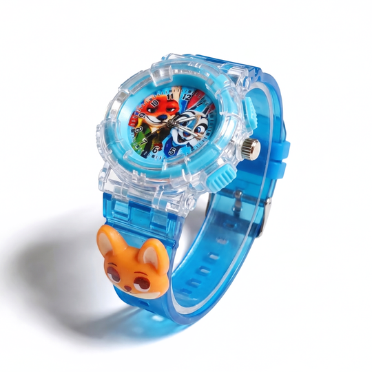 ZooFlash – LED Horloge met Vos & Konijn