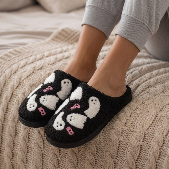GhostStep – Warme Pantoffels met Spookdesign