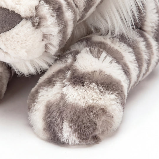 SnowStripe – Grote Witte Tijger Knuffel van Zacht Pluche