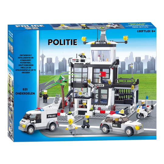 CityGuard™ – 631-delige Politiebureau Bouwset met Voertuigen