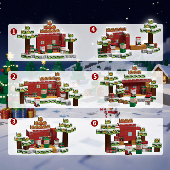 MagniXmas™ – 150-delige Magnetische Kerstthema Bouwblokken Set