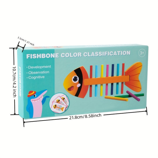 KleurenVis™ – Educatief - Montessori Kleur sorteer Spel van Hout