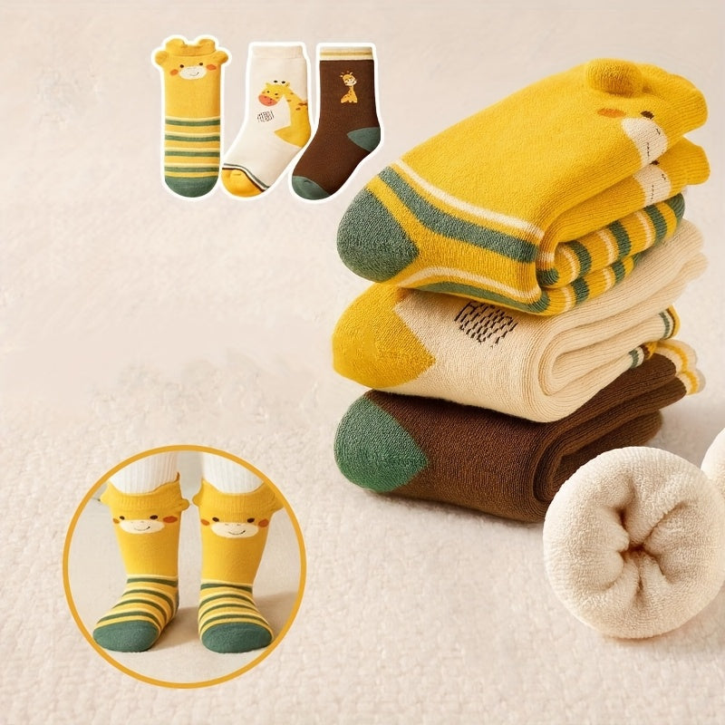 GiraffeCozy™ – Kindersokken – Warme Mid-Calf Sokken