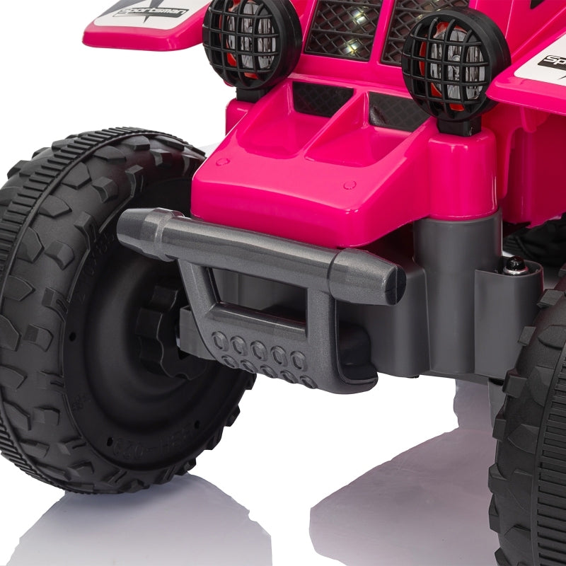 Aiyaplay™ 6V Elektrische Kinder Quad – Roze Ride-On ATV met Voor- & Achteruit Rijden, Comfort Zitting & Ledverlichting (18-36 maanden)