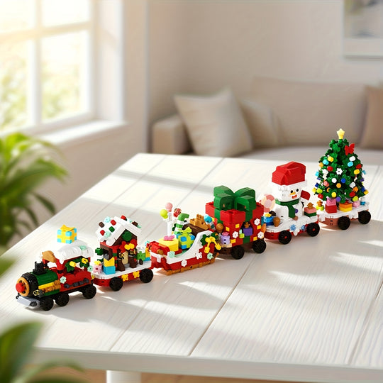 HollyBricks™ – 1098/1638-delige Trein Kerst Bouwstenen Combinatie Set