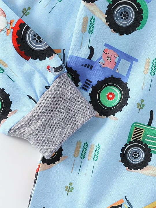 SpeedyDream™ – Jongens Pyjama Set – Auto Print & Comfortabel