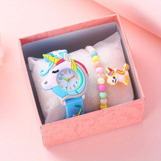 LunaTwinkle™ – Eenhoorn Horloge & Armband Set – Magisch Meidenaccessoire