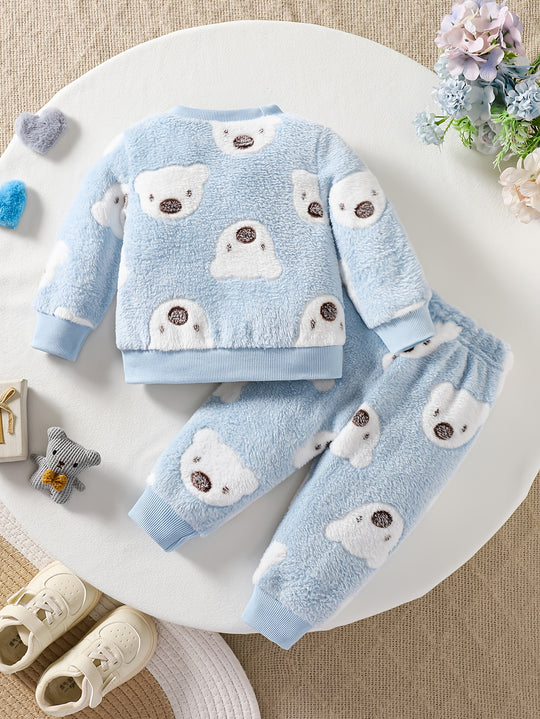 BearHugs™ – 2-delige Meisjes Flanellen Pyjama met Beerprint