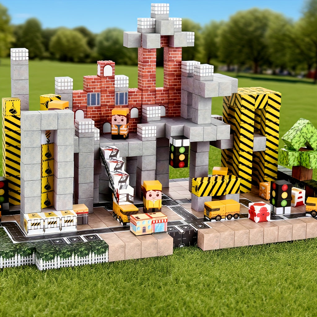 MagnoPlay™ – 128-delige Magnetische Bouwset – Creatief Assemblage Speelgoed