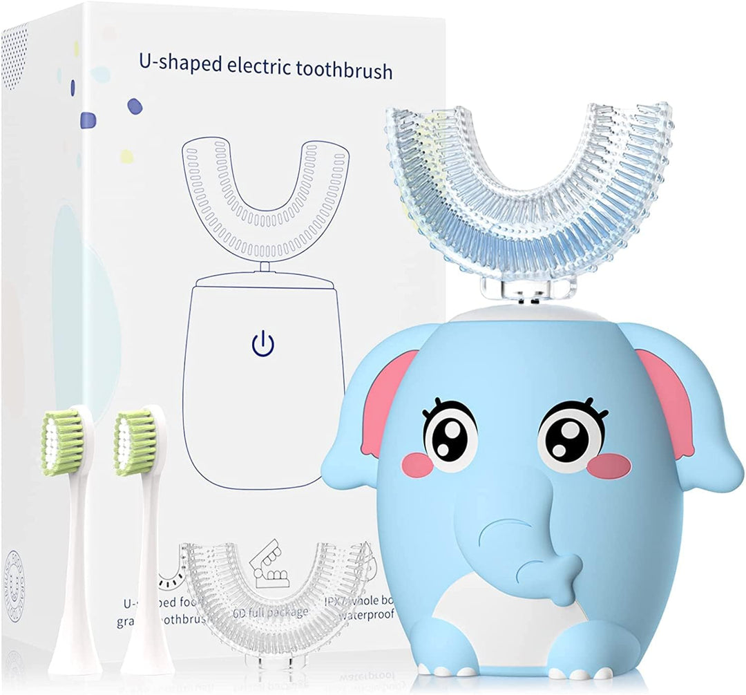 MiloBrush™ Elephant Edition – Elektrische U-vormige Kindertandenborstel set (2-12 jaar)