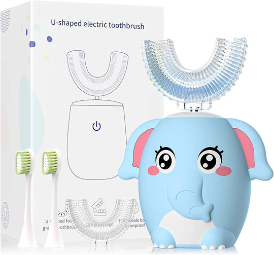 MiloBrush™ Elephant Edition – Elektrische U-vormige Kindertandenborstel set (2-12 jaar)