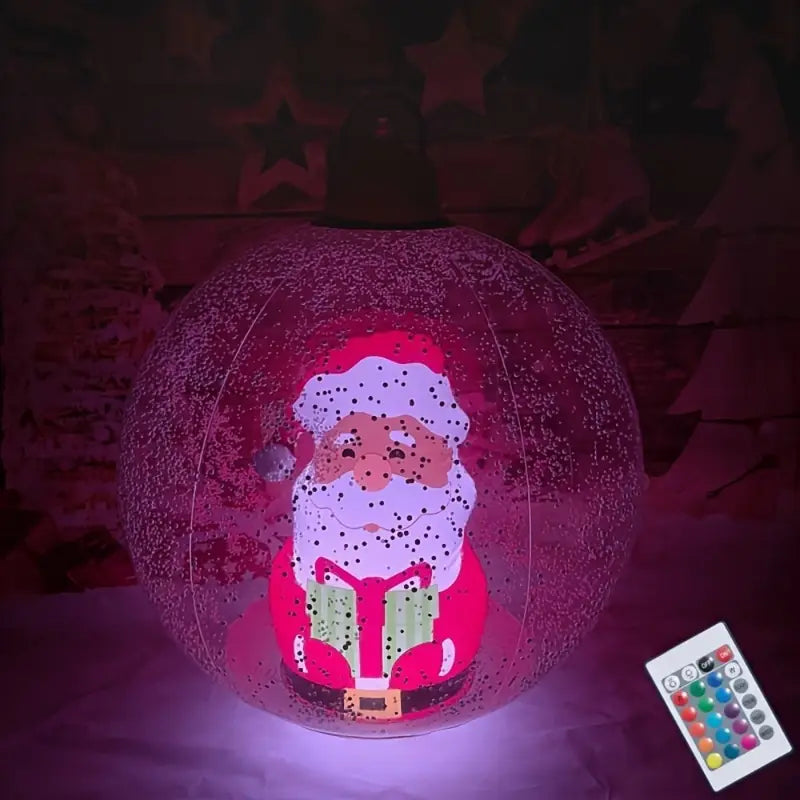 LumiGlobe™ – 60 cm Verlichte Opblaasbare Kerstbal met LED-licht voor Binnen & Terrasdecoratie