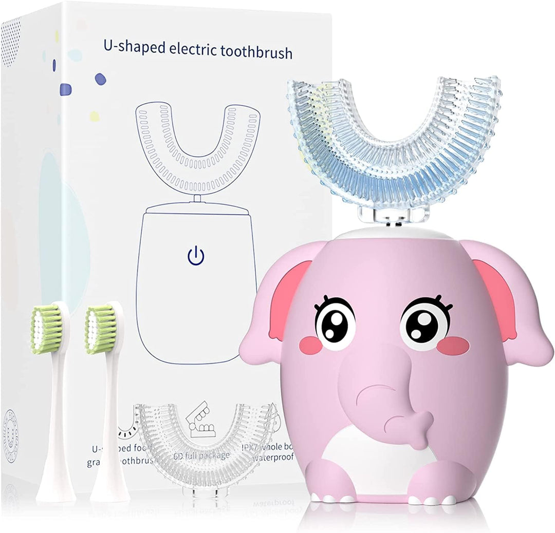 MiloBrush™ Elephant Edition – Elektrische U-vormige Kindertandenborstel set (2-12 jaar)