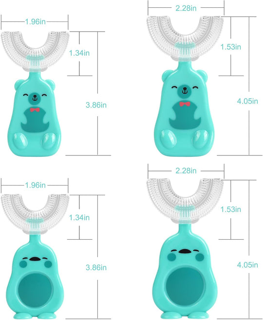 MiloBrush™ U-vormige Kinder Tandenborstel (3Pack) – Diervorm (2-12 jaar)
