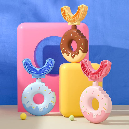 MiloBrush™  Donut Edition – U-vormige Kindertandenborstel 2 Pack