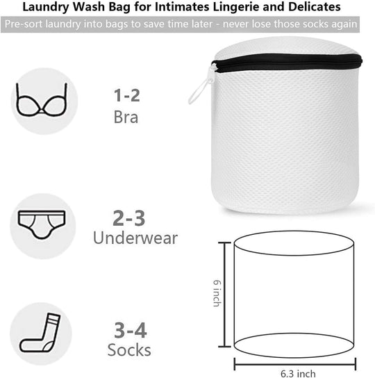 herbruikbare waszak met ritssluiting voor beha's, kleding, sokken, babykleding