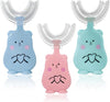 BearSmile™ – 3-pack U-vormige Kindertandenborstels voor 2-6 Jaar, BPA-vrije Siliconen, 360° Reiniging