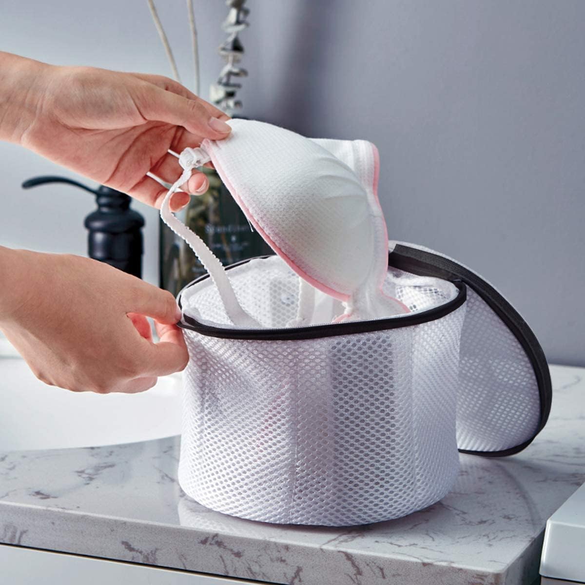 herbruikbare waszak met ritssluiting voor beha's, kleding, sokken, babykleding
