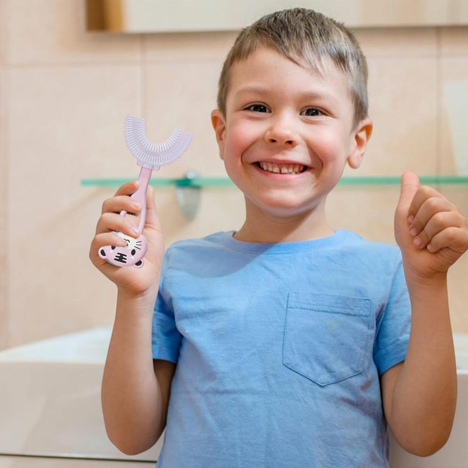 Milobrush™ – 3-pack U-vormige Kindertandenborstels, 360° Reiniging, BPA-vrije Siliconen voor 2-5 Jaar