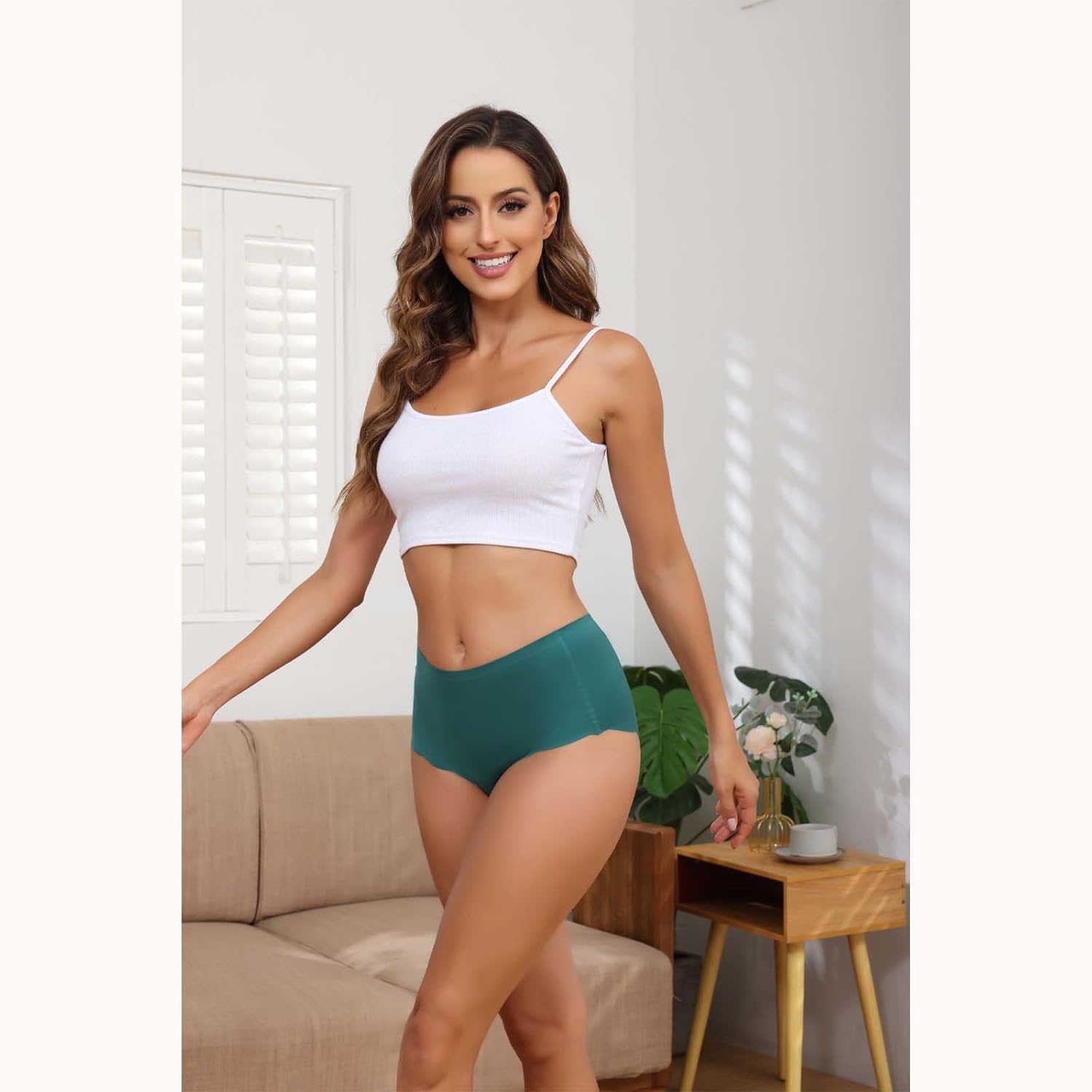 ComfyCurve™ – 4-pack Naadloos Damesondergoed, Hoge Taille, Comfortabel en Vormgevend