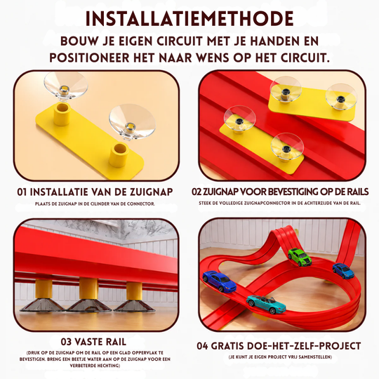 RaceRoll – Flexibele Racebaan met Push-and-Go Autootjes – Speelgoed