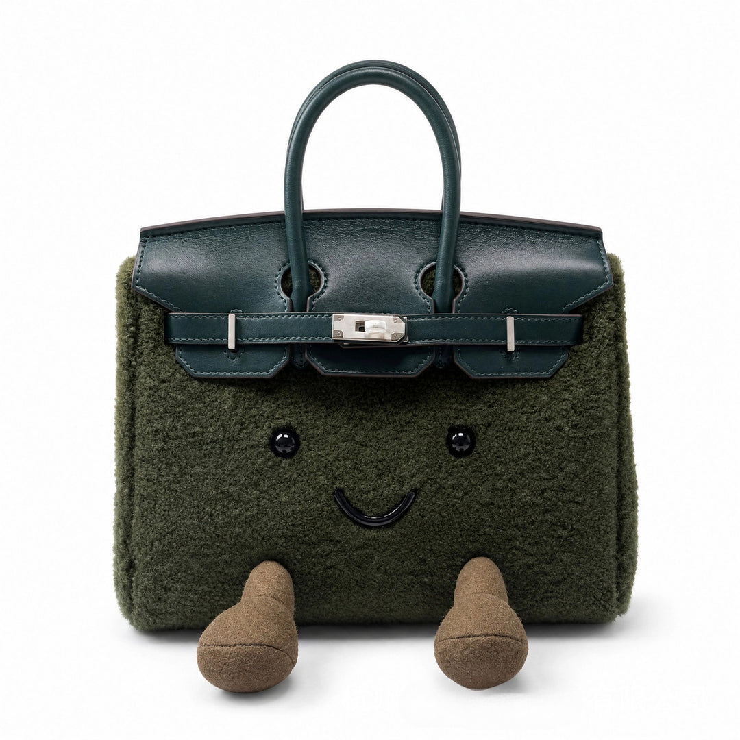 ClassicPurse – Bolsito de Peluche con Carita en Colores Clásicos